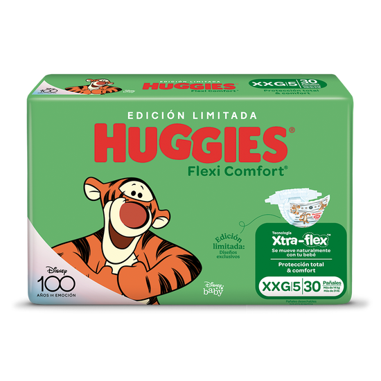 Pañales Huggies Flexi Comfort XXG Edición Limitada x 30 unidades